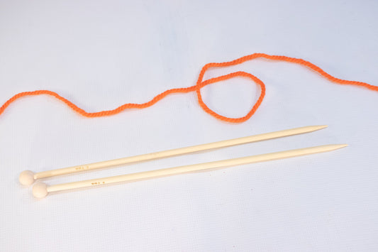 Knitting Needles Bamboo 6mm, 30cm long - vendor-unknown - Honeybee Toys