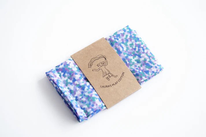 Laura's Play Cotton Confetti Cool 50 x 50 cm - vendor-unknown - Honeybee Toys