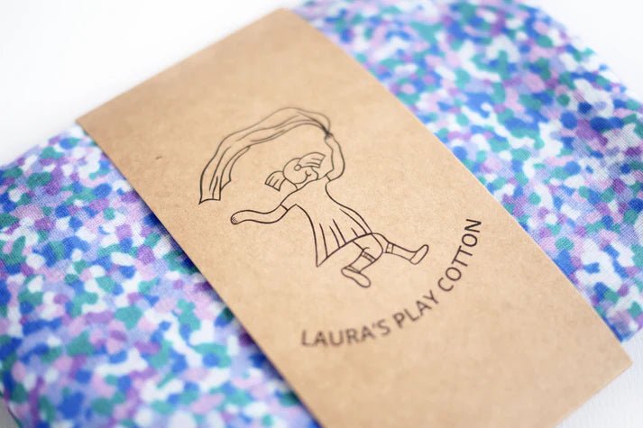 Laura's Play Cotton Confetti Cool 90 x 90 cm - vendor-unknown - Honeybee Toys