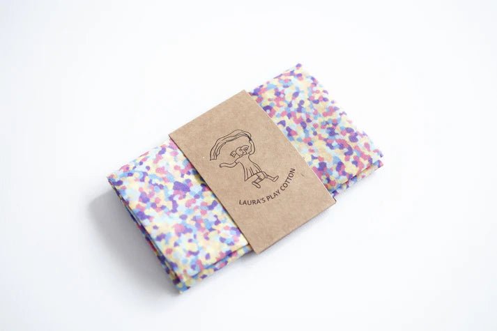 Laura's Play Cotton Confetti Pastel 50 x 50 cm - vendor-unknown - Honeybee Toys