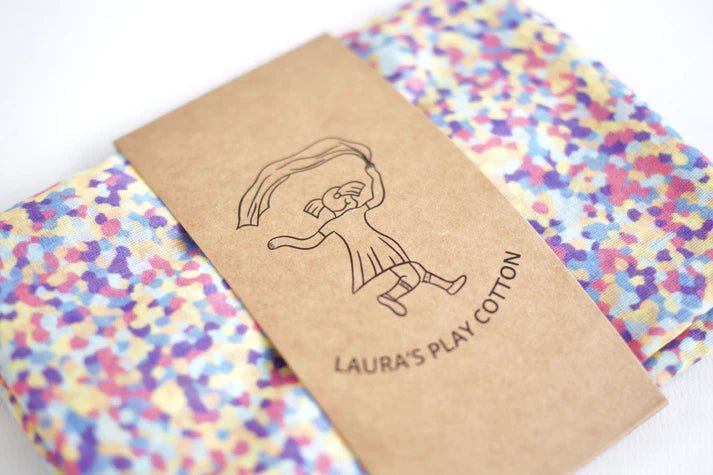 Laura's Play Cotton Confetti Pastel 90 x 90 cm - vendor-unknown - Honeybee Toys