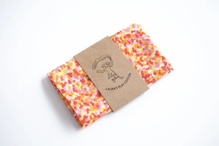 Laura's Play Cotton Confetti Warm 50 x 50 cm - vendor-unknown - Honeybee Toys