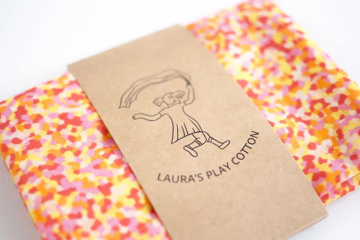 Laura's Play Cotton Confetti Warm 90 x 90 cm - vendor-unknown - Honeybee Toys