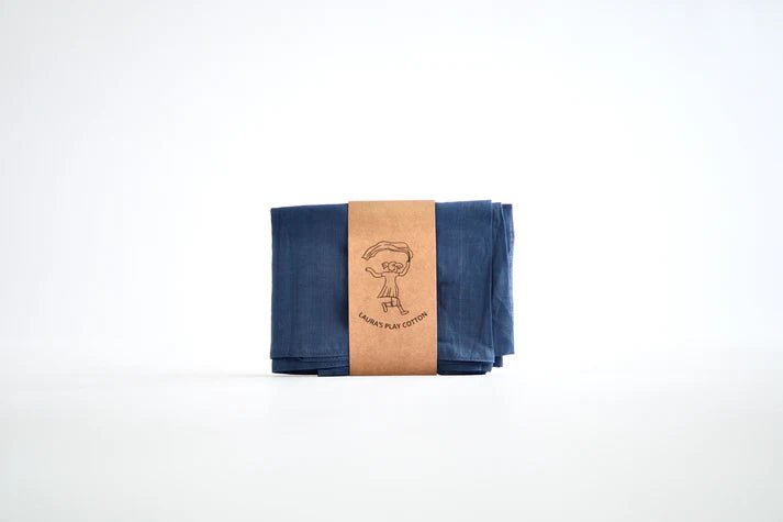 Laura's Play Cotton Dark Blue 90 x 90 cm - vendor-unknown - Honeybee Toys