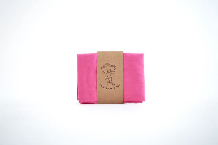 Laura's Play Cotton Hot Pink 90 x 90 cm - vendor-unknown - Honeybee Toys