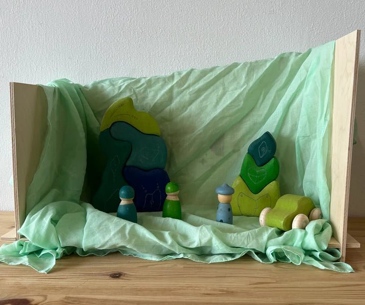 Laura's Play Cotton Light Green 50 x 50 cm - vendor-unknown - Honeybee Toys