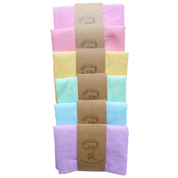 Laura's Play Cotton Light Green 90 x 90 cm - vendor-unknown - Honeybee Toys