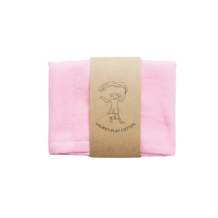 Laura's Play Cotton Light Red 90 x 90 cm - vendor-unknown - Honeybee Toys