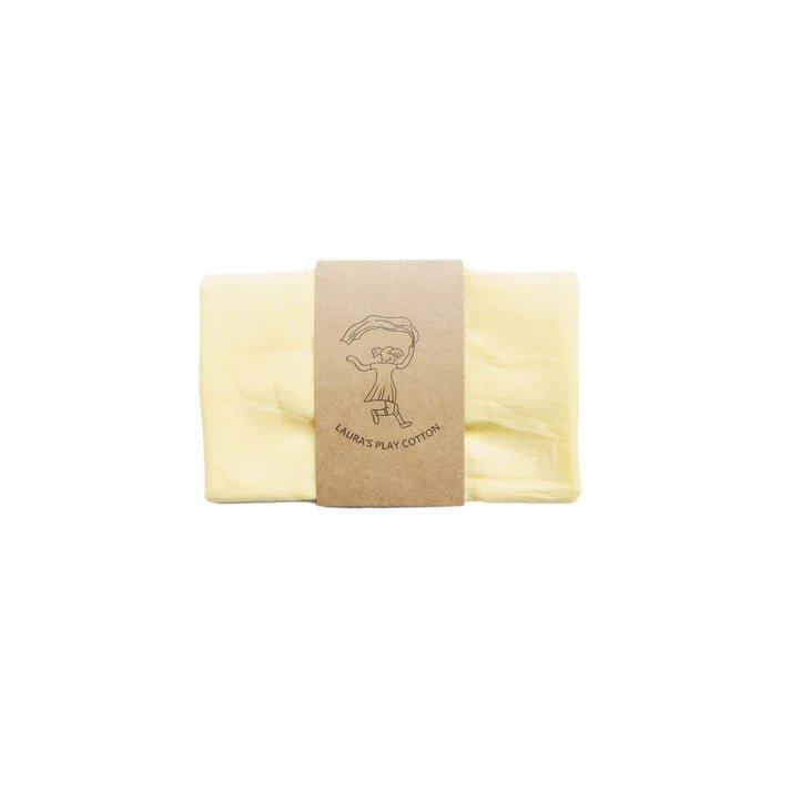 Laura's Play Cotton Light Yellow 50 x 50 cm - vendor-unknown - Honeybee Toys