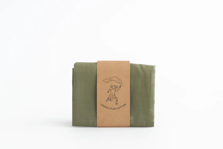 Laura's Play Cotton Olive Green 50 x 50 cm - vendor-unknown - Honeybee Toys