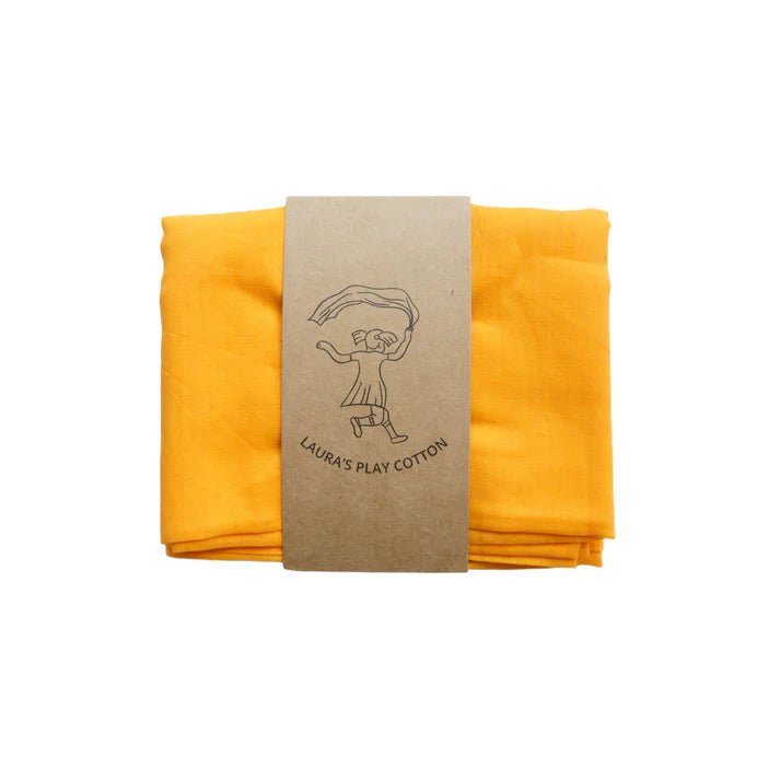 Laura's Play Cotton Orange 90 x 90 cm - vendor-unknown - Honeybee Toys