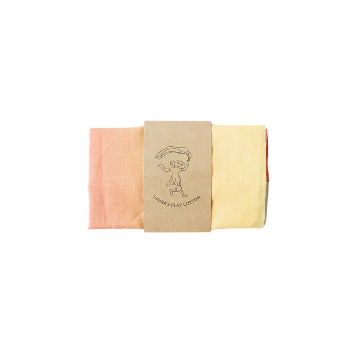 Laura's Play Cotton Pastel Rainbow 50 x 50 cm - vendor-unknown - Honeybee Toys