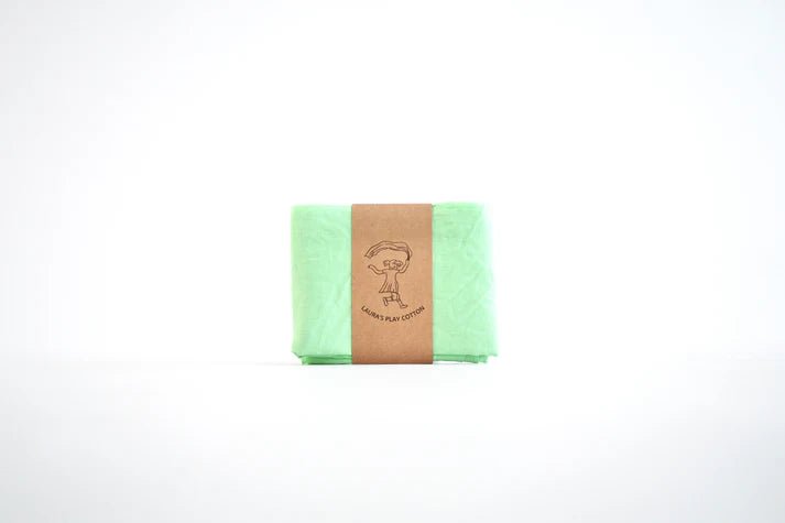 Laura's Play Cotton Summer Green 90 x 90 cm - vendor-unknown - Honeybee Toys