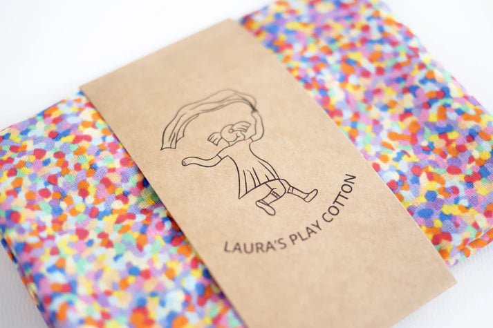 Laura's Play Cotton Super Confetti 90 x 90 cm - vendor-unknown - Honeybee Toys