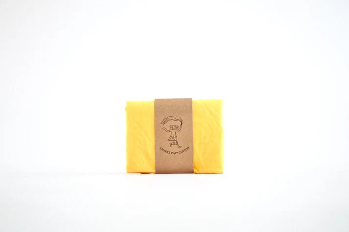 Laura's Play Cotton Yellow Lemon 90 x 90 cm - vendor-unknown - Honeybee Toys
