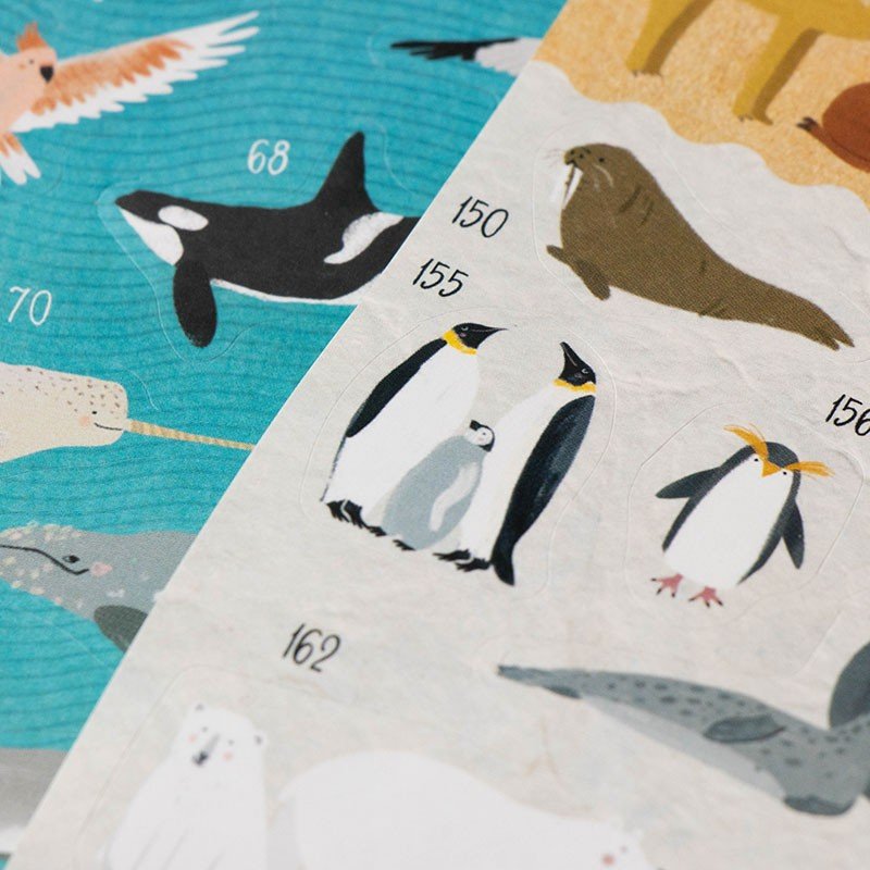 Londji Animal World Poster and Stickers Set - vendor-unknown - Honeybee Toys