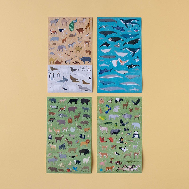 Londji Animal World Poster and Stickers Set - vendor-unknown - Honeybee Toys