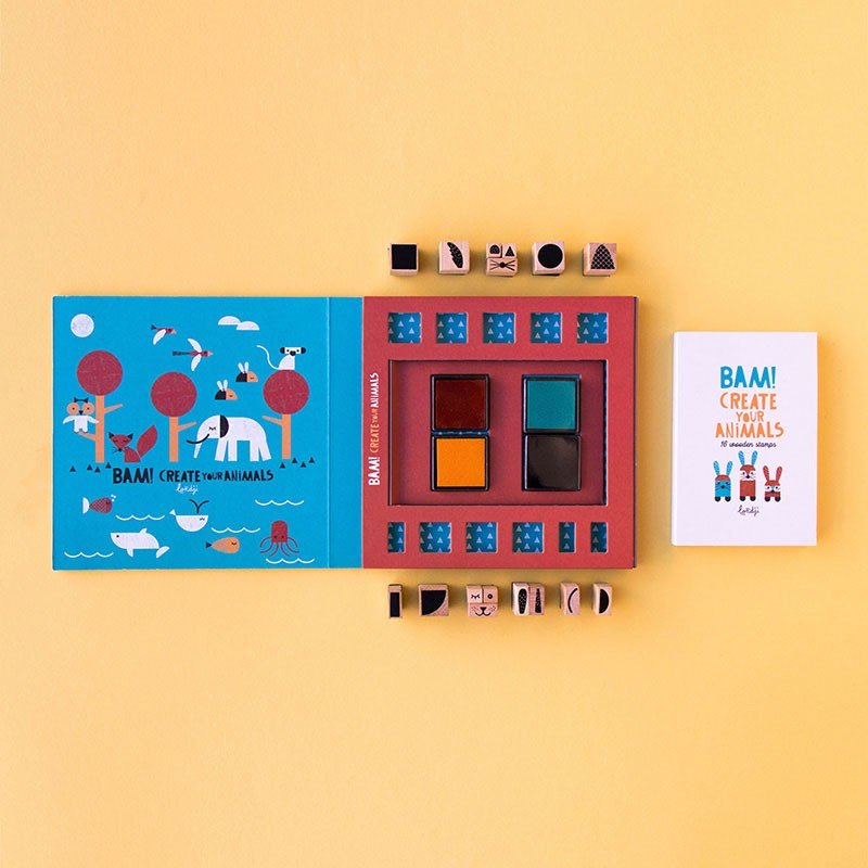 Londji Bam! Animals Stamps - vendor-unknown - Honeybee Toys