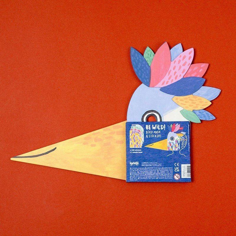 Londji Bird Mask and Stickers - vendor-unknown - Honeybee Toys