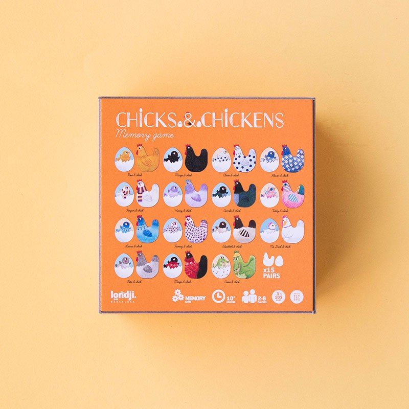 Londji Chicks & Chickens Memo Game - vendor-unknown - Honeybee Toys
