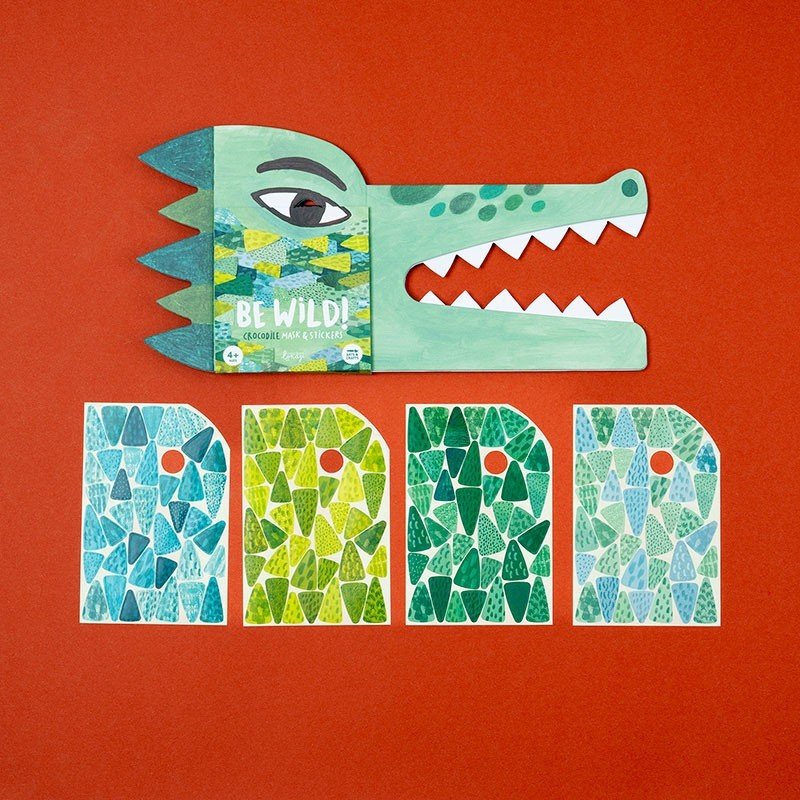 Londji Crocodile Mask and Stickers - vendor-unknown - Honeybee Toys