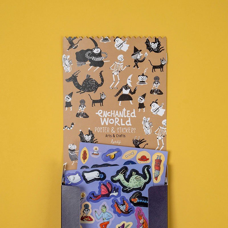 Londji Enchanted Poster and Stickers - vendor-unknown - Honeybee Toys