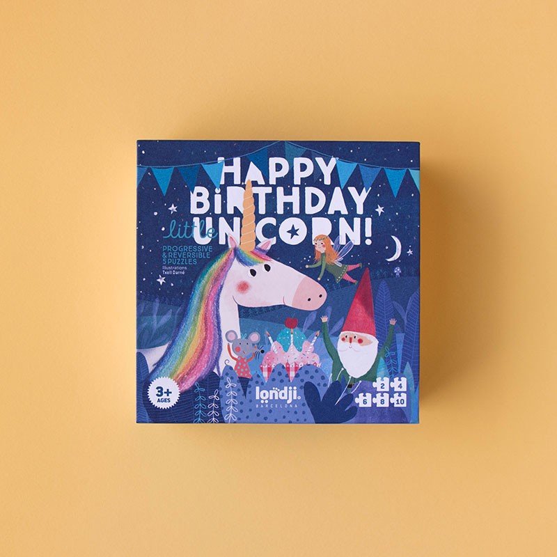 Londji Happy Birthday Unicorn Puzzle - vendor-unknown - Honeybee Toys