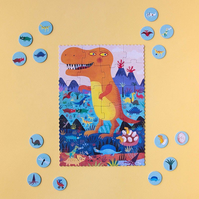 Londji My Little Dino Pocket Puzzle - vendor-unknown - Honeybee Toys