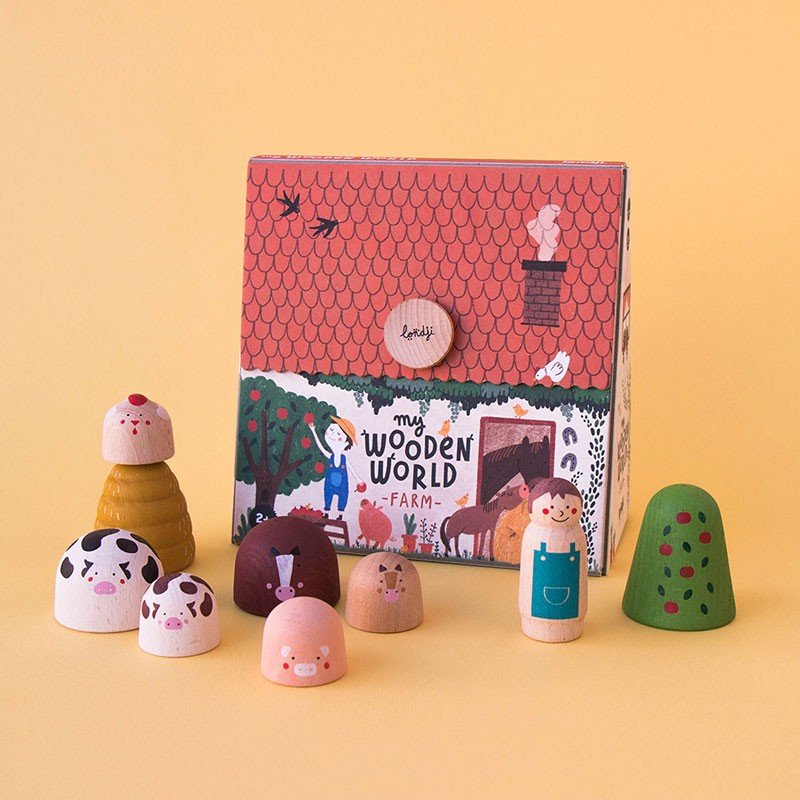 Londji My Wooden World Farm - Honeybee Toys - Honeybee Toys