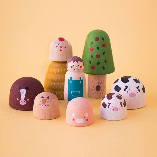 Londji My Wooden World Farm - Honeybee Toys - Honeybee Toys