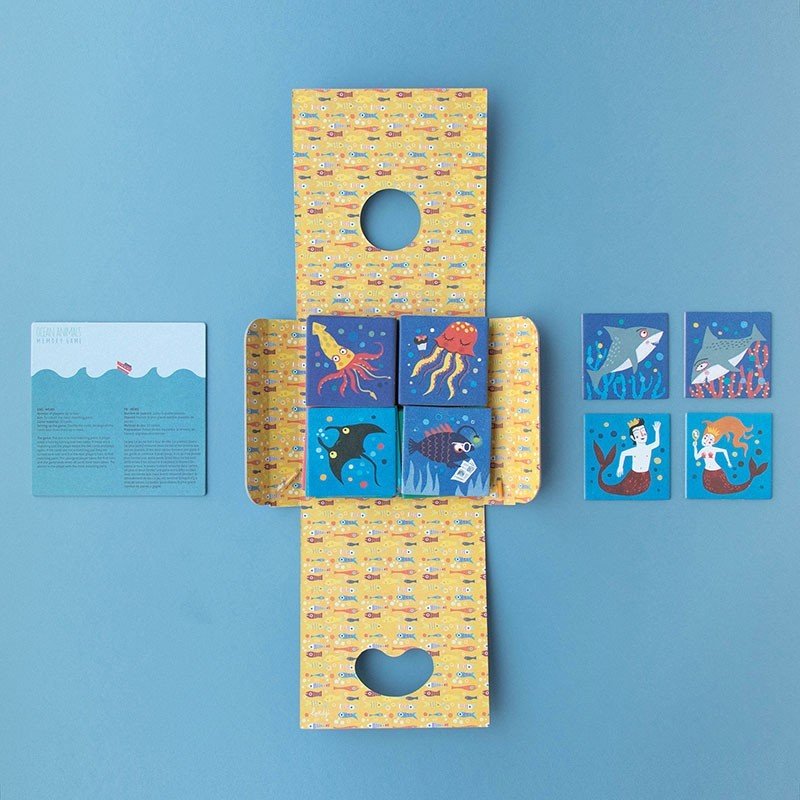Londji Ocean Animals Memo Game - Honeybee Toys - Honeybee Toys