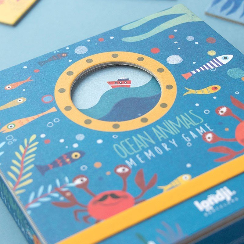 Londji Ocean Animals Memo Game - Honeybee Toys - Honeybee Toys