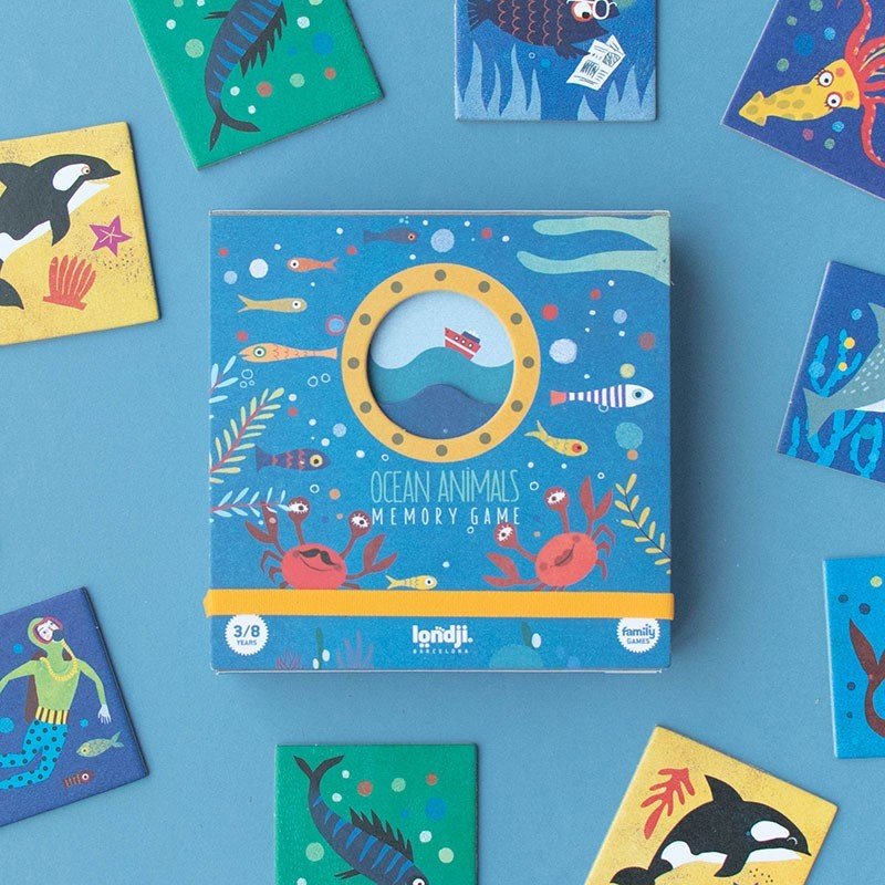 Londji Ocean Animals Memo Game - Honeybee Toys - Honeybee Toys