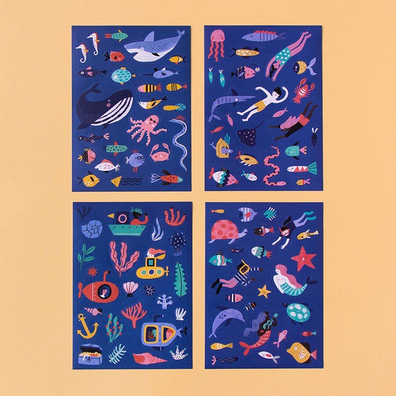 Londji Sea Stickers Set of 6 - vendor-unknown - Honeybee Toys