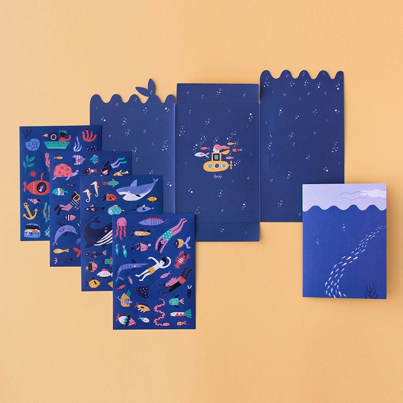 Londji Sea Stickers Set of 6 - vendor-unknown - Honeybee Toys