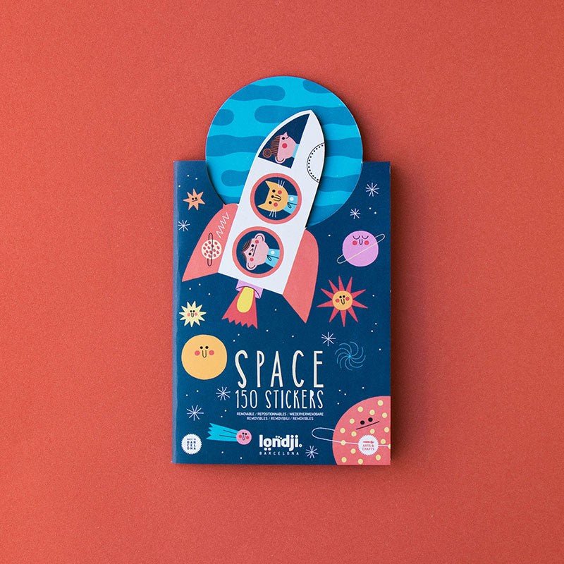 Londji Space Stickers Set of 6 - vendor-unknown - Honeybee Toys