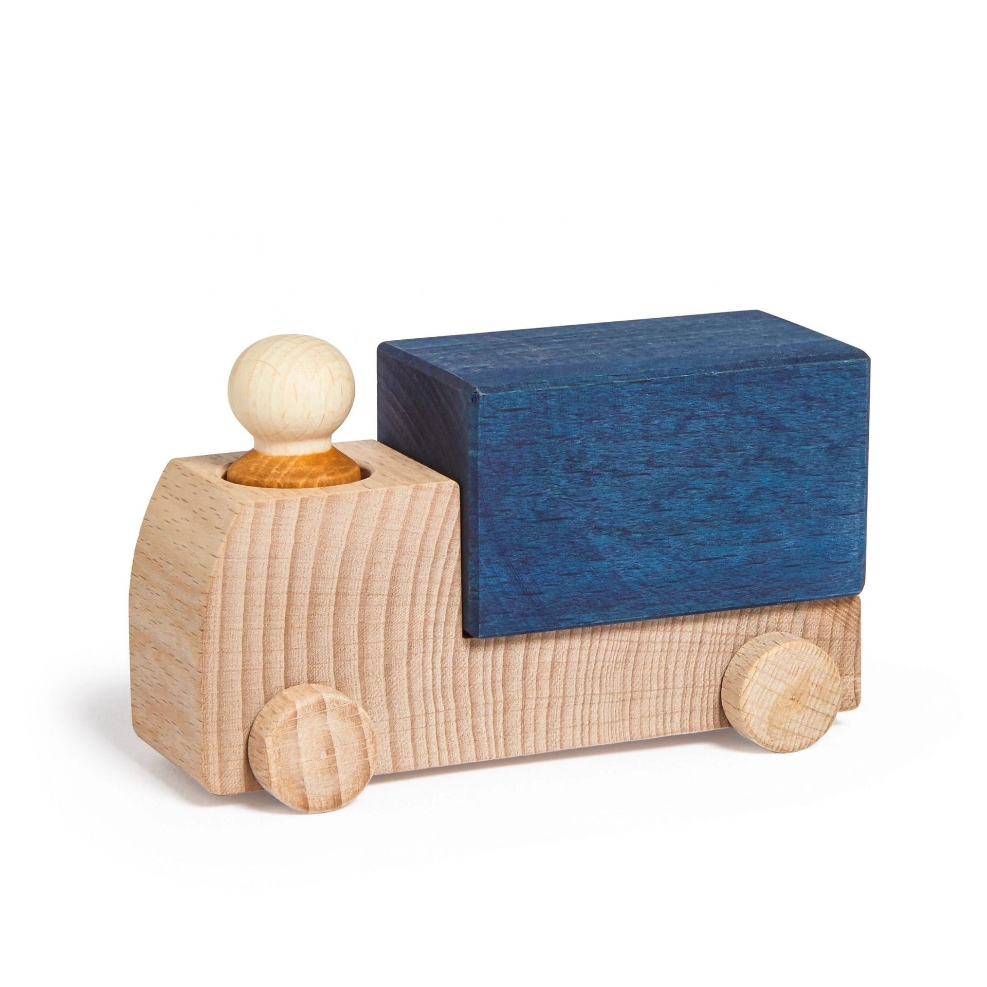 Lubulona Blue Truck with ochre figure - vendor-unknown - Honeybee Toys