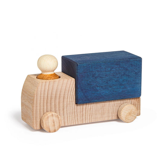 Lubulona Blue Truck with ochre figure - vendor-unknown - Honeybee Toys