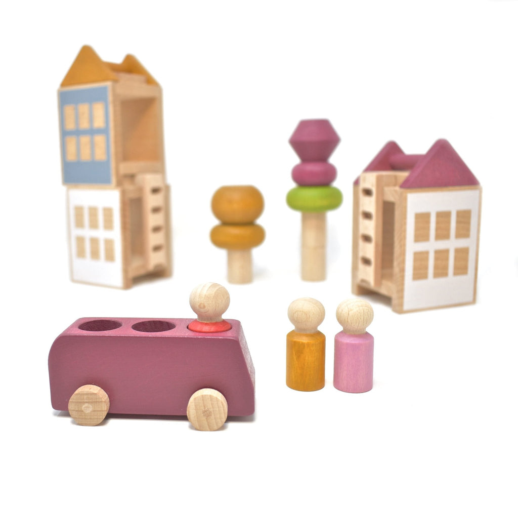 Lubulona Bus Purple (Plum) - vendor-unknown - Honeybee Toys