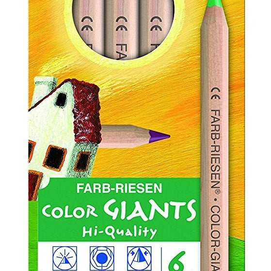 Lyra Pencils Colour Giants 6 - vendor-unknown - Honeybee Toys