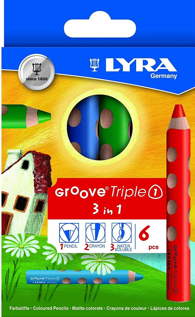 Lyra Pencils Groove Triple One 6 - vendor-unknown - Honeybee Toys