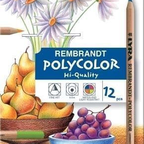 Lyra Pencils Rembrandt Polycolour 12 in Tin - vendor-unknown - Honeybee Toys