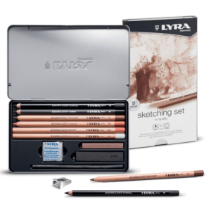 Lyra Sketching Set of 11 in Tin - vendor-unknown - Honeybee Toys
