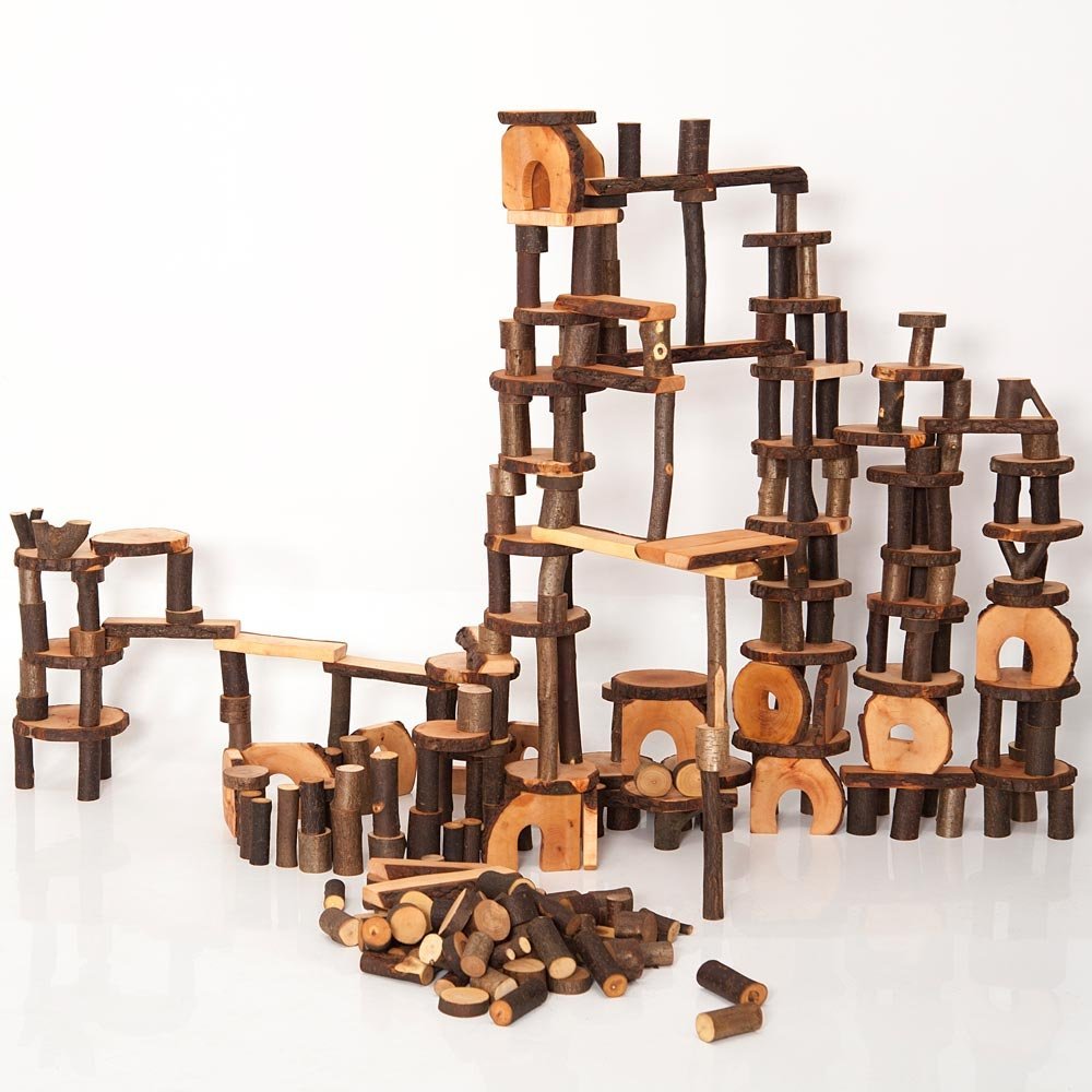 Magic Wood Eco Blocks 330 Pieces - vendor-unknown - Honeybee Toys