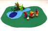 Magic Wood Forest Green: Green, Pond, Fireplace, 3 Plants - vendor-unknown - Honeybee Toys