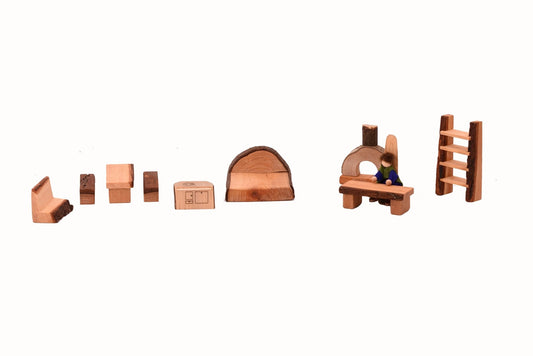 Magic Wood Shire Furniture Set - vendor-unknown - Honeybee Toys