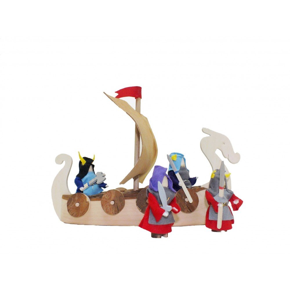 Magic Wood Vikings Boat - vendor-unknown - Honeybee Toys