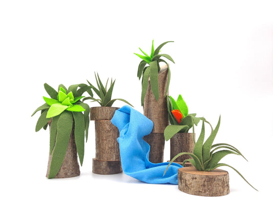 Magic Wood Waterfall with 5 Plants + 4 ecoBlocks - vendor-unknown - Honeybee Toys