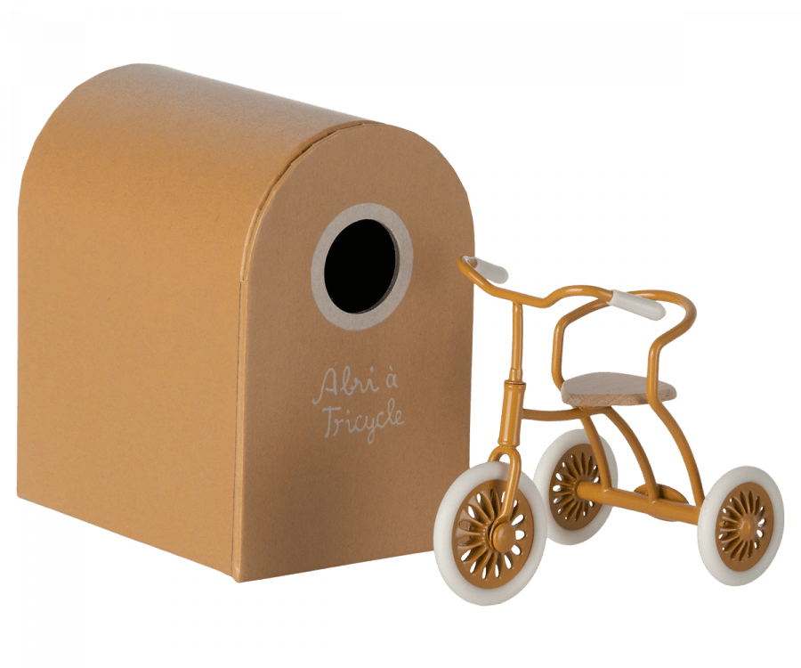 Maileg Abri à Tricycle Mouse Ochre - vendor-unknown - Honeybee Toys