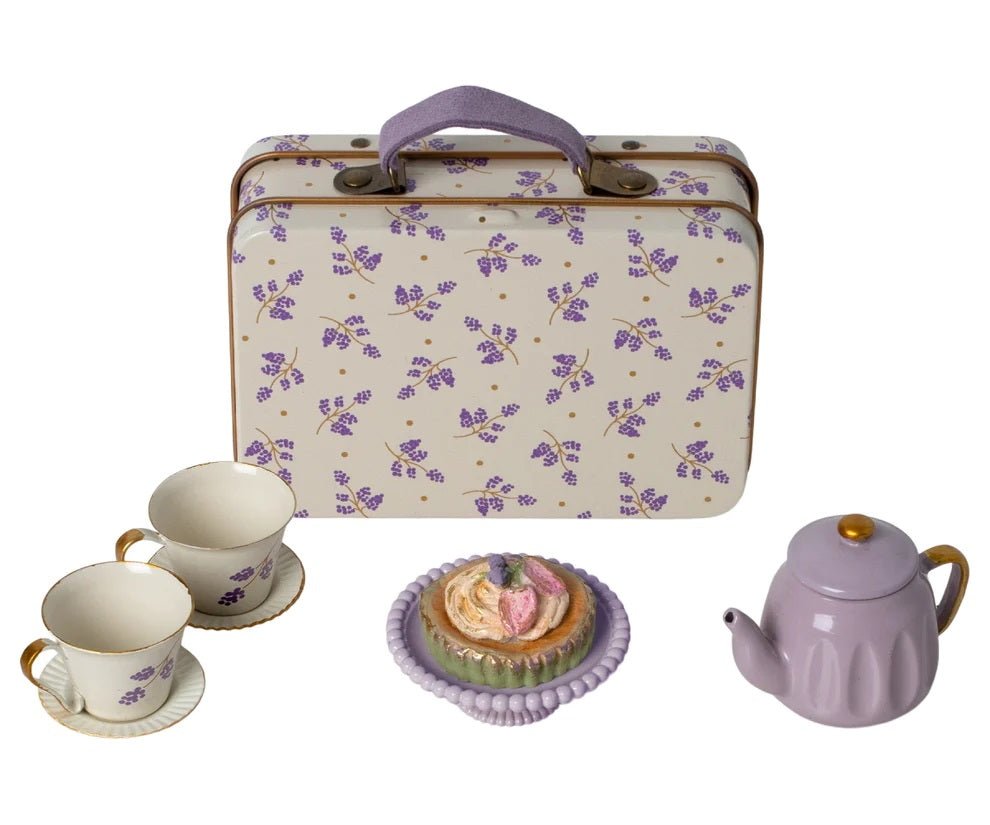 Maileg Afternoon Tea Set Purple - vendor-unknown - Honeybee Toys
